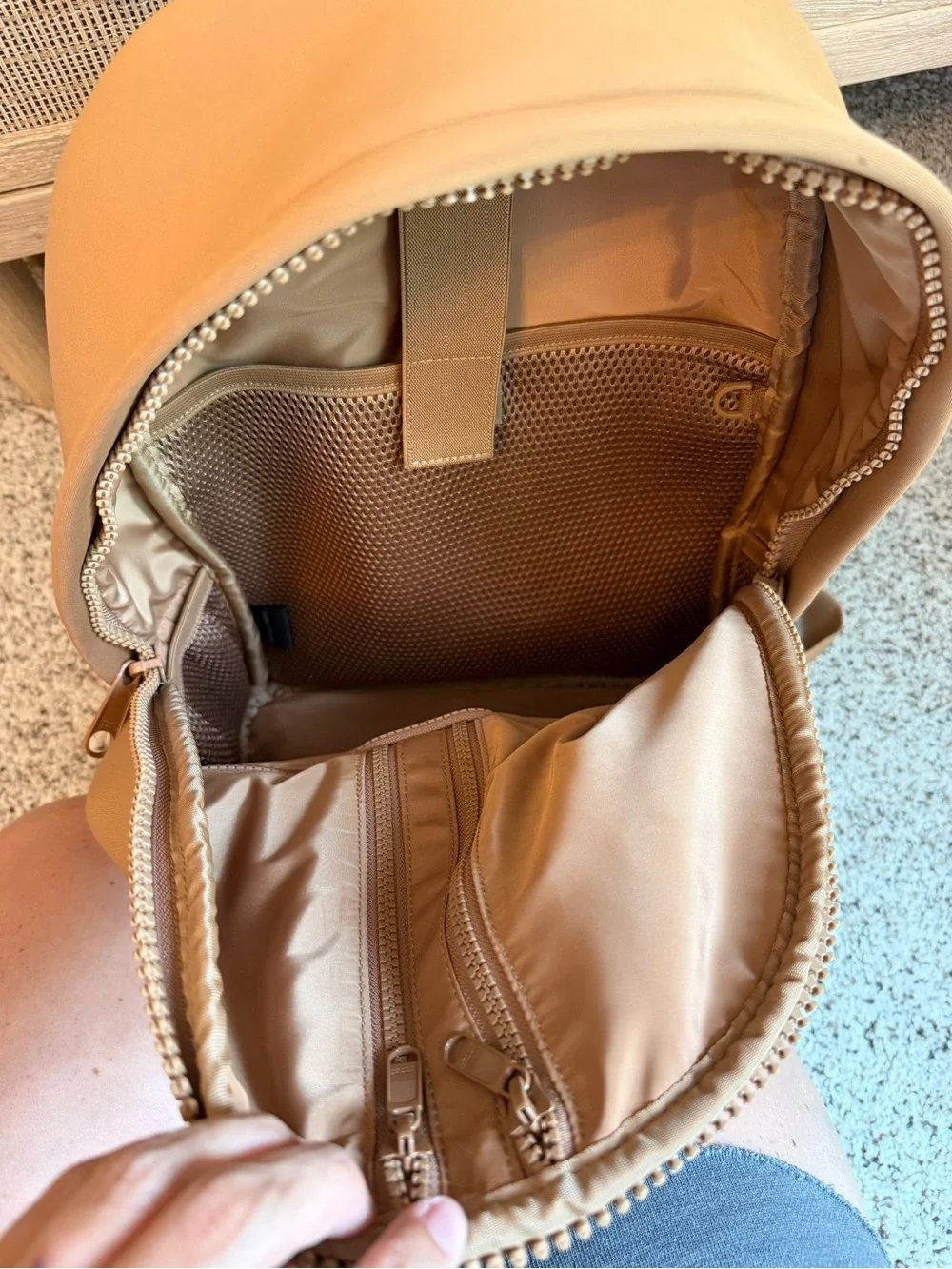 Dagne Dover Tan Backpack - Smooth Everyday Pack